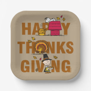 Peanuts   Happy Thanksgiving Combo Paper Plate