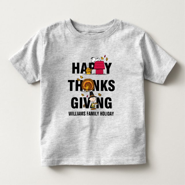 Peanuts | Happy Thanksgiving Combo Toddler T-Shirt (Front)