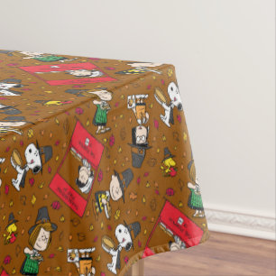 Peanuts Happy Thanksgiving Pattern Tablecloth