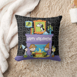 Peanuts Haunted Halls Halloween Cushion