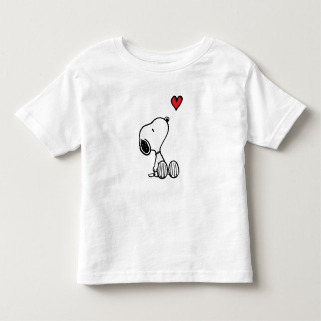Peanuts Heart Sitting Snoopy Toddler T-Shirt (Front)