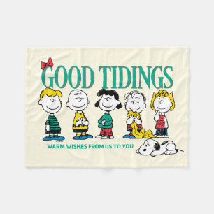 Peanuts   Holiday Good Tidings Fleece Blanket