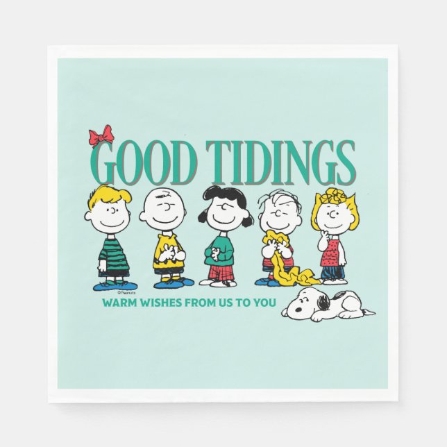 Peanuts | Holiday Good Tidings Napkin (Front)