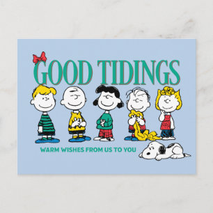 Peanuts   Holiday Good Tidings Postcard