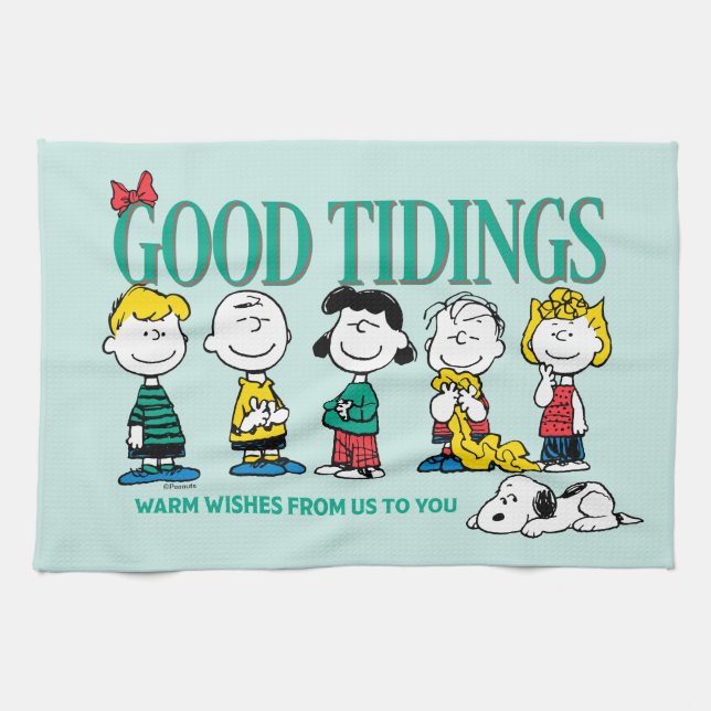 Peanuts | Holiday Good Tidings Tea Towel (Horizontal)