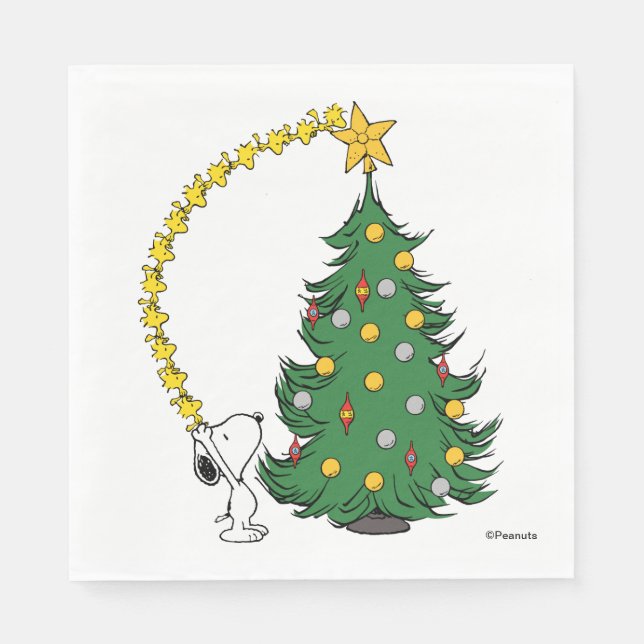 Peanuts | Holiday Tree Trimming Napkin (Front)