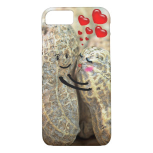 peanuts hugging with red hearts iPhone 8/7 case