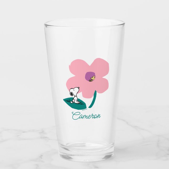 Peanuts | Illustrating Nature | Add Your Name Glass (Front)