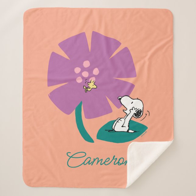 Peanuts | Illustrating Nature | Add Your Name Sherpa Blanket (Front)