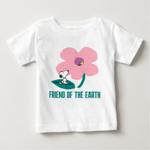 Peanuts   Illustrating Nature Pink Flower Baby T-Shirt