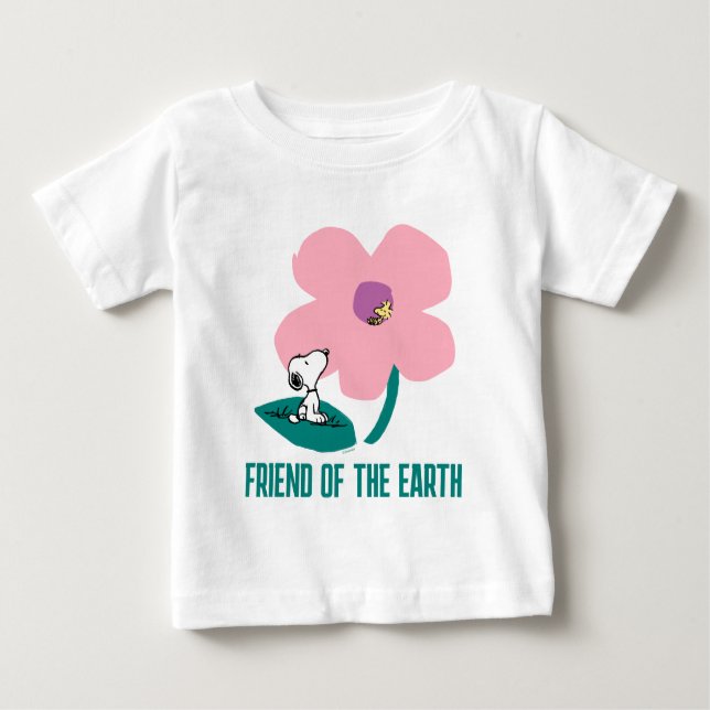 Peanuts | Illustrating Nature Pink Flower Baby T-Shirt (Front)