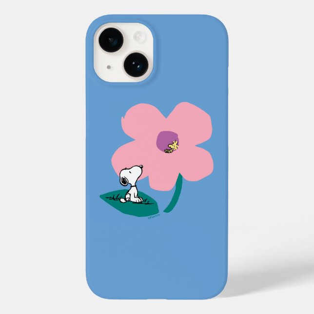 Peanuts | Illustrating Nature Pink Flower Case-Mate iPhone Case (Back)