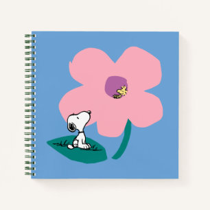 Peanuts   Illustrating Nature Pink Flower Notebook