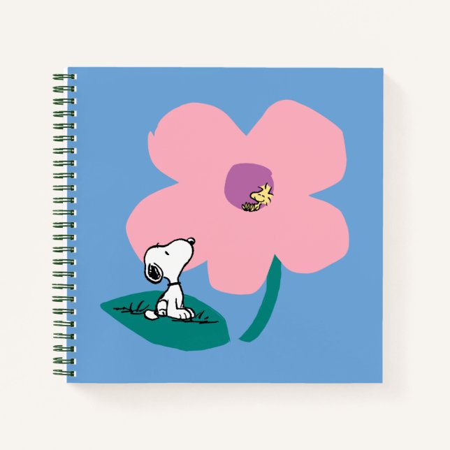 Peanuts | Illustrating Nature Pink Flower Notebook (Front)