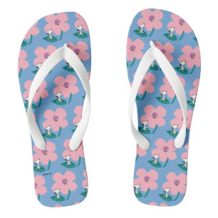 Peanuts   Illustrating Nature Pink Flower Thongs