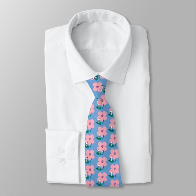 Peanuts | Illustrating Nature Pink Flower Tie (Tied)
