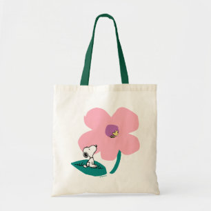 Peanuts Illustrating Nature Pink Flower Tote Bag