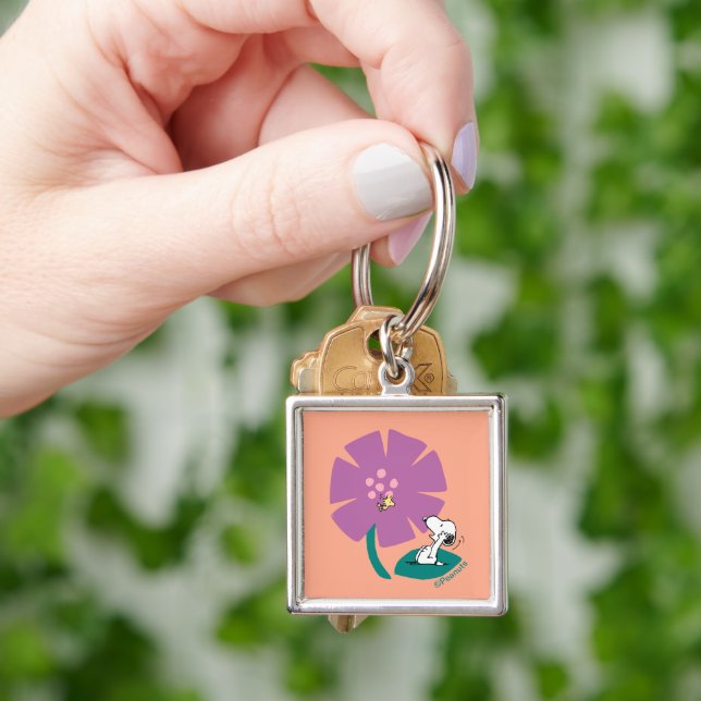 Peanuts | Illustrating Nature Purple Flower Key Ring (Hand)