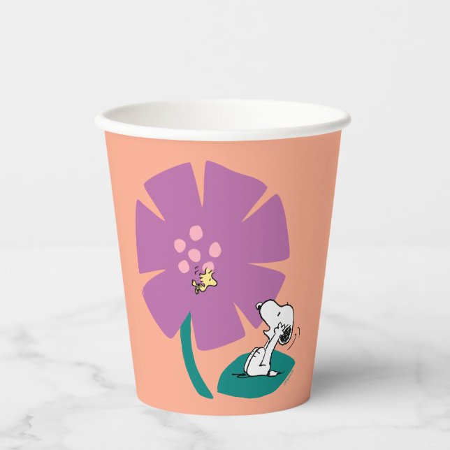 Peanuts | Illustrating Nature Purple Flower Paper Cups (Front)