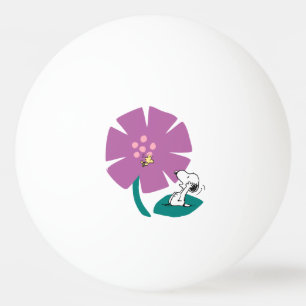Peanuts Illustrating Nature Purple Flower Ping Pong Ball