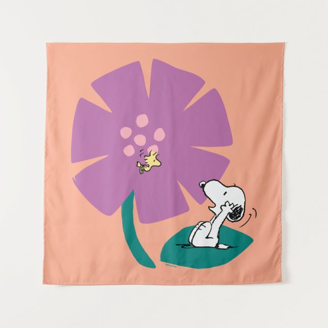 Peanuts | Illustrating Nature Purple Flower Tapestry (Front)