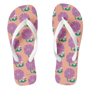 Peanuts   Illustrating Nature Purple Flower Thongs