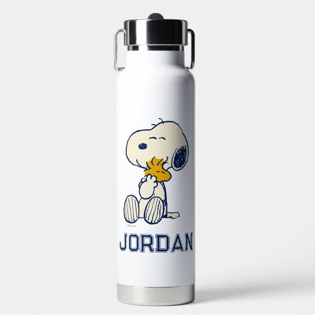Peanuts In Bloom | Add Your Name Water Bottle (Front)