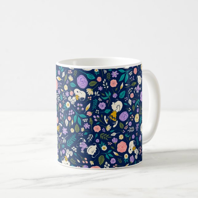 Peanuts In Bloom Pattern Coffee Mug (Front Right)