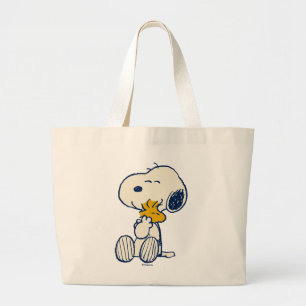 Peanuts In Bloom Pattern Large Tote Bag