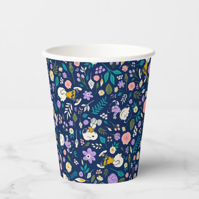 Peanuts In Bloom Pattern Paper Cups (Front)