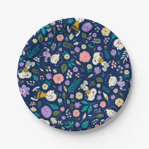 Peanuts In Bloom Pattern Paper Plate