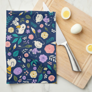 Peanuts In Bloom Pattern Tea Towel