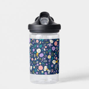 Peanuts In Bloom Pattern Water Bottle