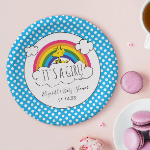 Peanuts   It's A Girl Baby Shower Paper Plate