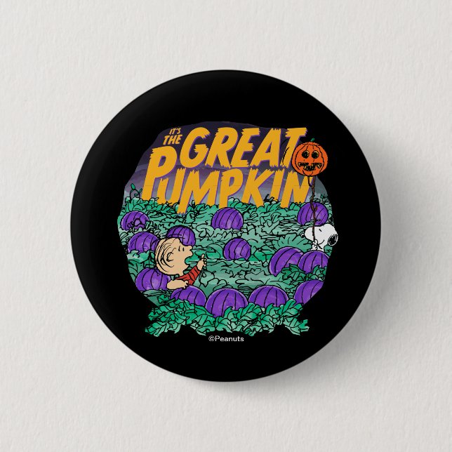 Peanuts | It's the Great Pumpkin 6 Cm Round Badge (Front)