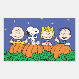 Peanuts   It's The Great Pumpkin Charlie Brown Rectangular Sticker