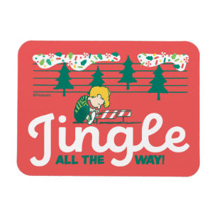 Peanuts   Jingle All the Way Magnet