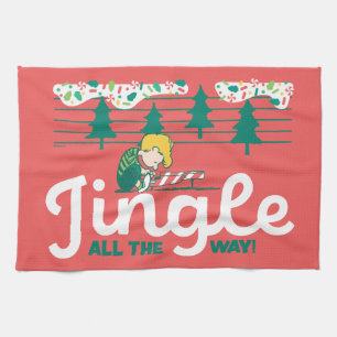Peanuts   Jingle All the Way Tea Towel