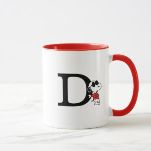 Peanuts "Joe Cool" Standing Monogram D Mug