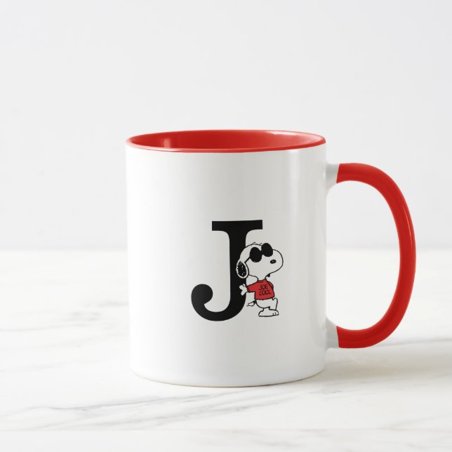 Peanuts | "Joe Cool" Standing | Monogram J Mug (Right)