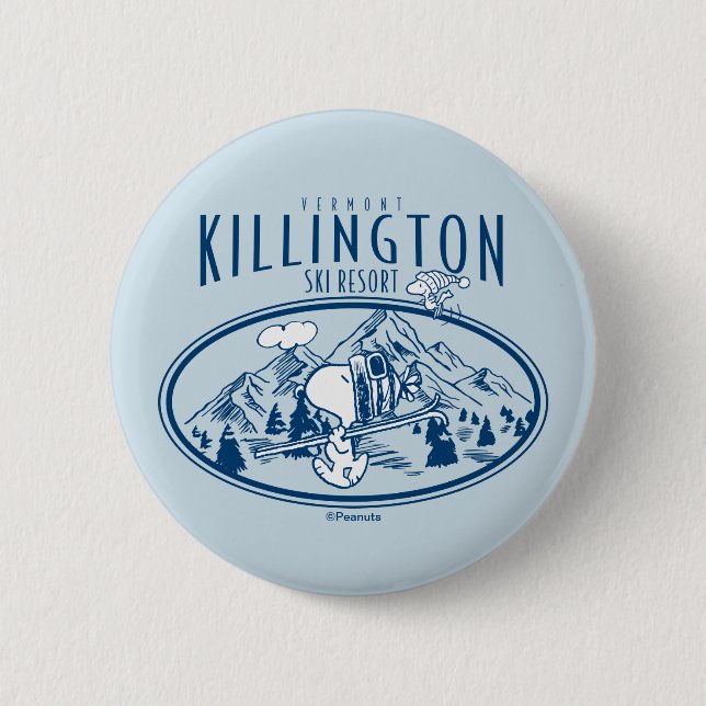 Peanuts | Killington Ski Resort Vermont 6 Cm Round Badge (Front)