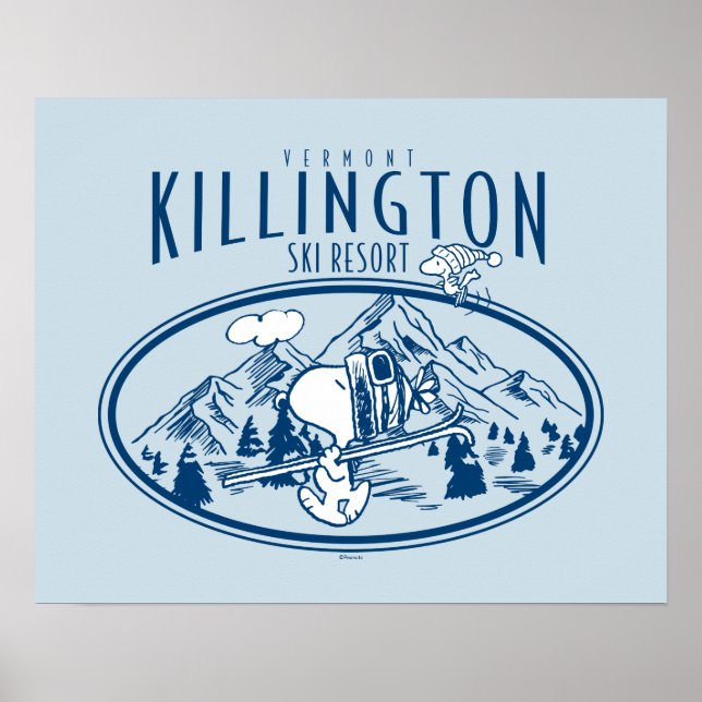 Peanuts | Killington Ski Resort Vermont Poster (Front)