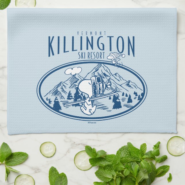 Peanuts | Killington Ski Resort Vermont Tea Towel (Folded)