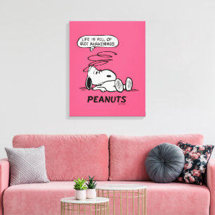 Peanuts Life is Full of Rude Awakenings Canvas Print
