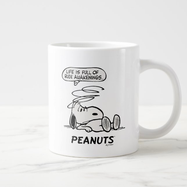 Peanuts | Life is Full of Rude Awakenings Large Coffee Mug (Right)
