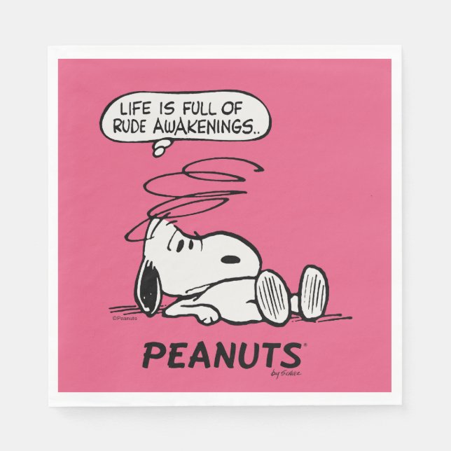 Peanuts | Life is Full of Rude Awakenings Napkin (Front)