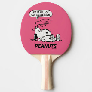 Peanuts   Life is Full of Rude Awakenings Ping Pong Paddle