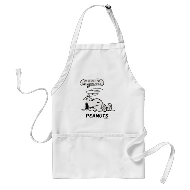 Peanuts | Life is Full of Rude Awakenings Standard Apron (Front)