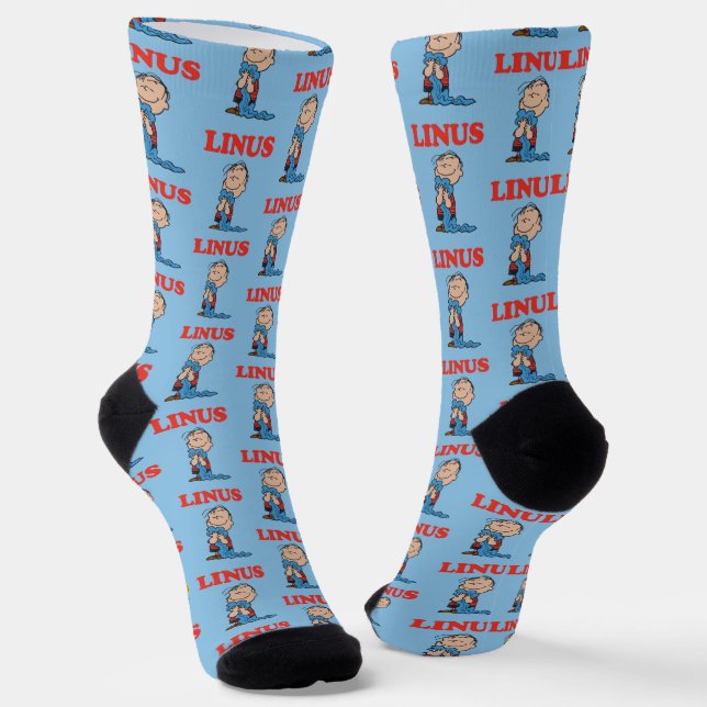 Peanuts | Linus Blanket Smile Socks (Angled)