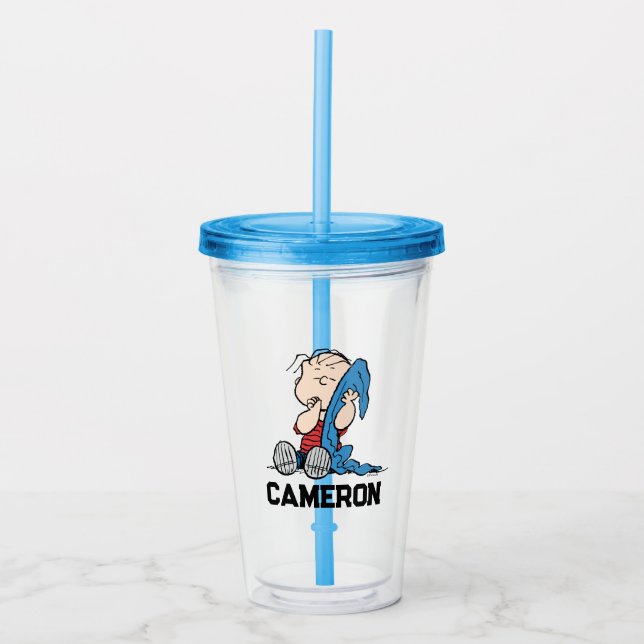 Peanuts | Linus & His Blanket | Add Your Name Acrylic Tumbler (Front)